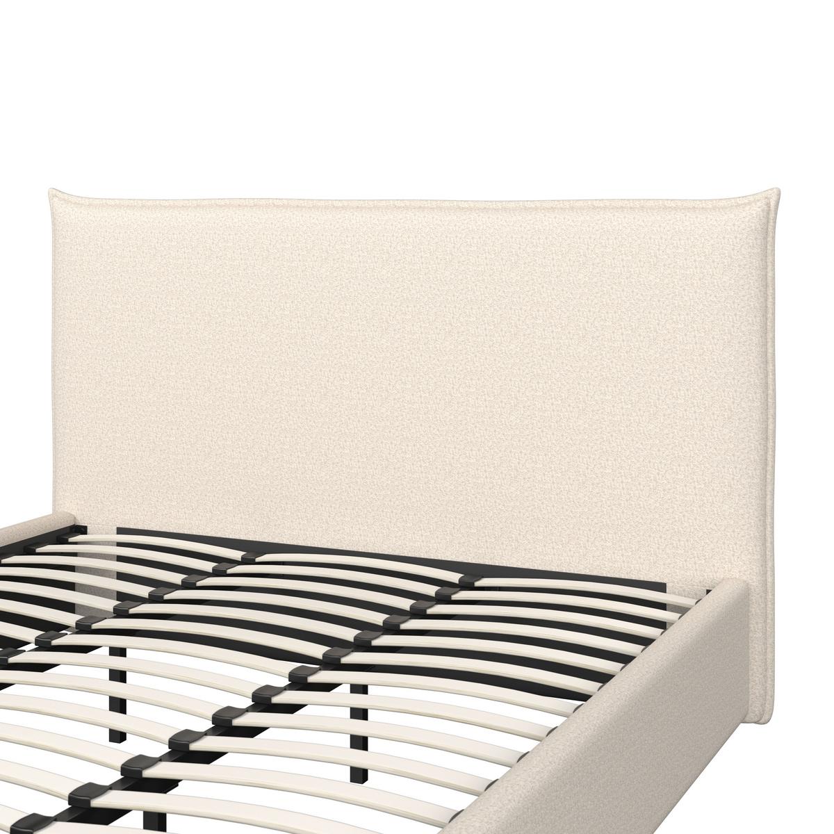 Polsterbett Alba Beige ca. 180x200 cm - Beige/Schwarz, Modern, Holz/Kunststoff (180/200cm) - Bessagi Home