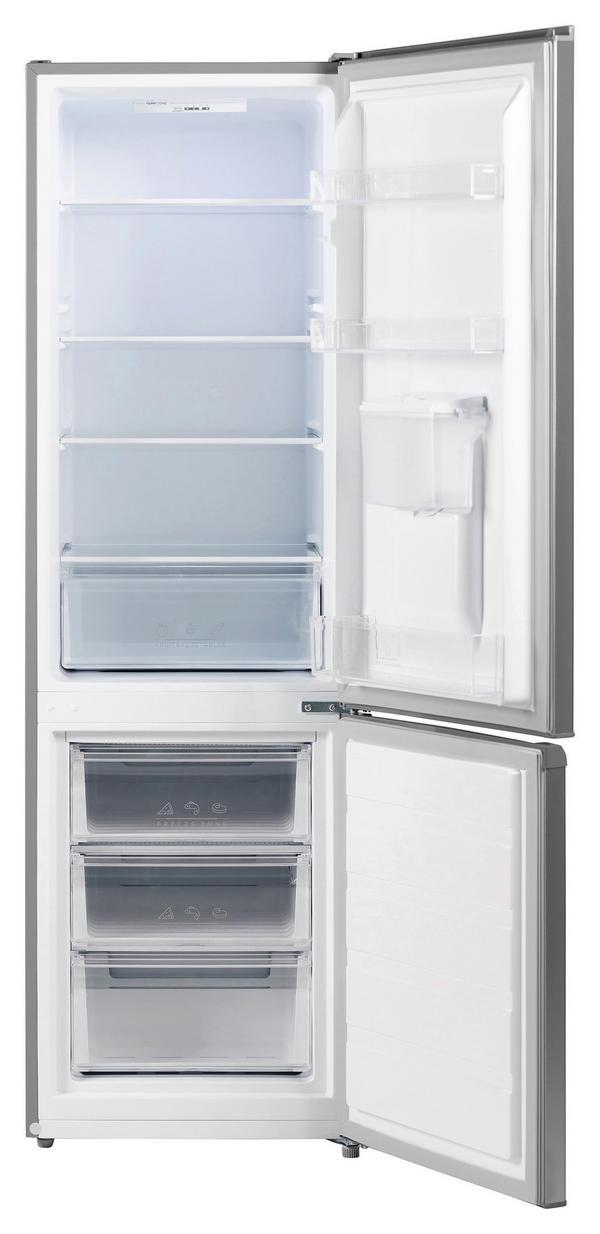 Kühl-Gefrier-Kombination HD-403RWEN in Edelstahlfarben - Edelstahlfarben, MODERN, Kunststoff/Metall (59,5/188/63cm) - Based
