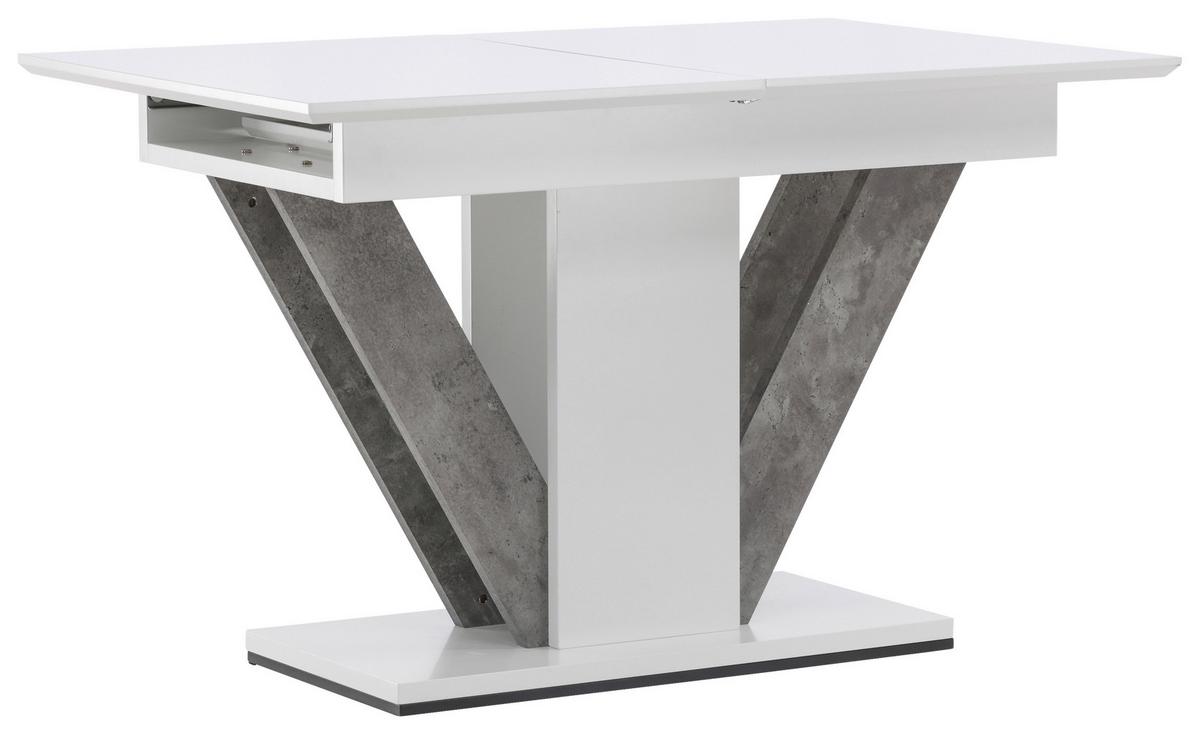 ESSTISCH DISA - Weiß/Grau, Design, Holz/Holzwerkstoff (120/80/76cm) - Livetastic