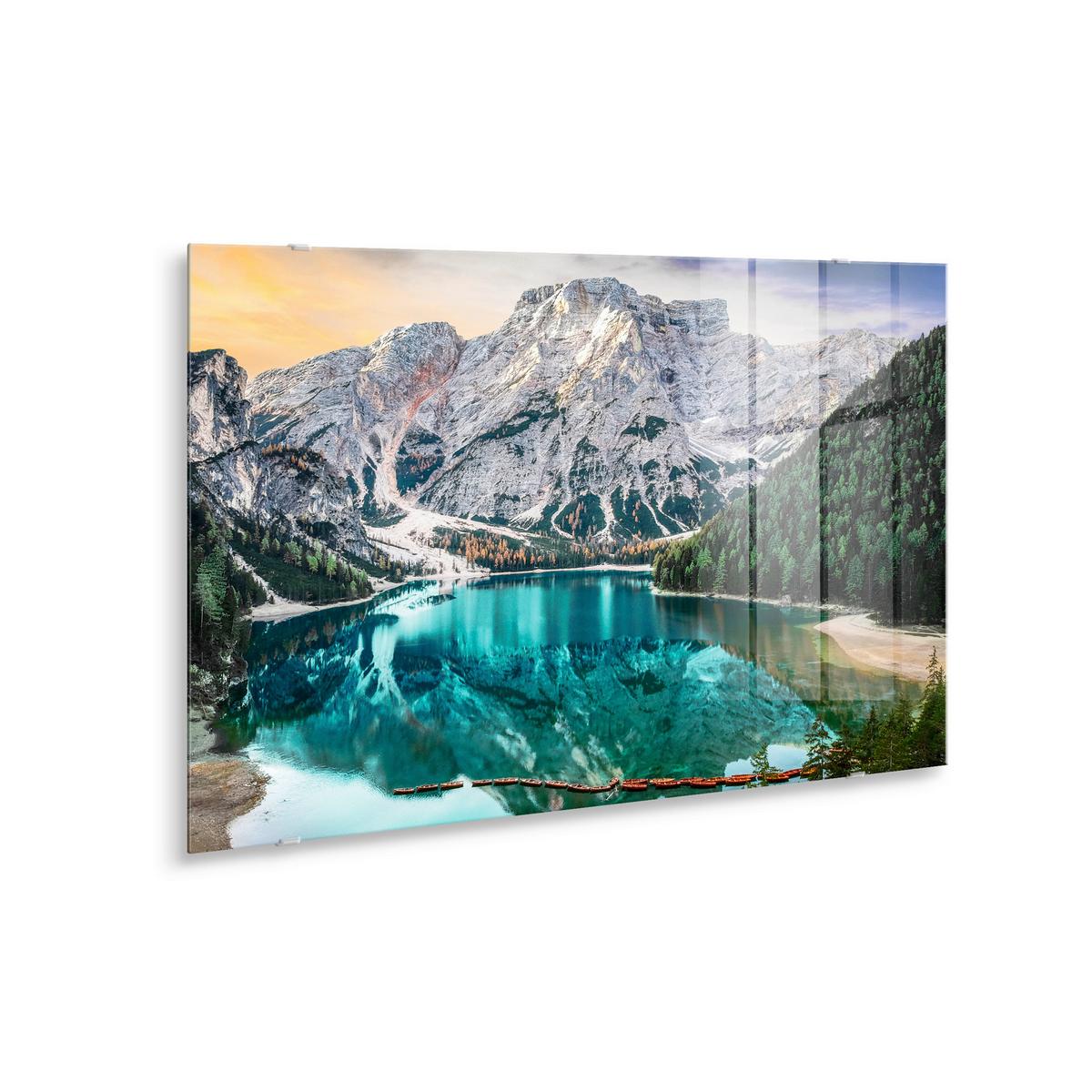 Glasbild Multicolor ca. 120x80cm - Multicolor, Basics, Glas/Papier (120/80cm)