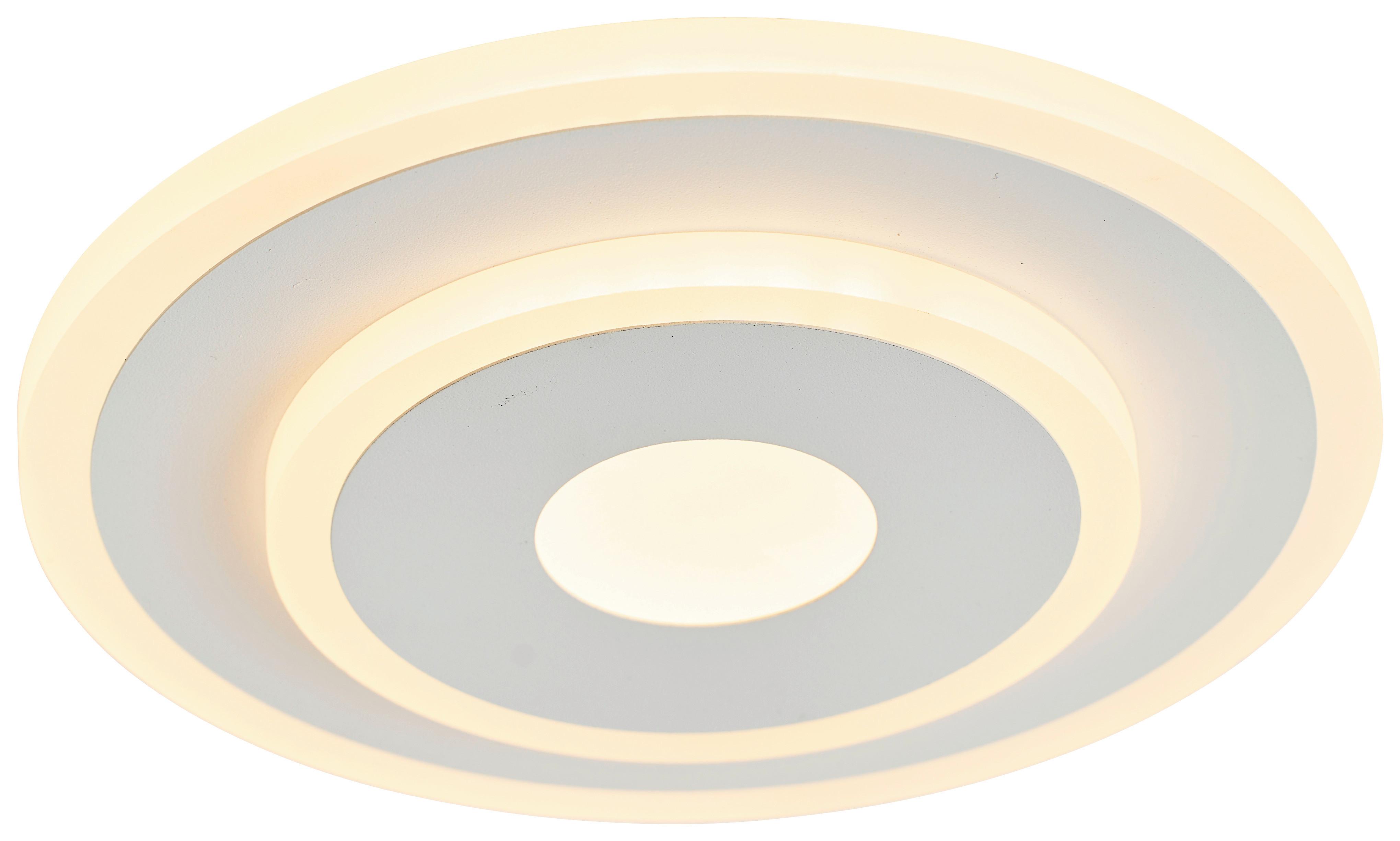 LED-TAKLAMPA BIZULO - vit/opal, Modern, metall/plast (20/4,5cm) - Mömax