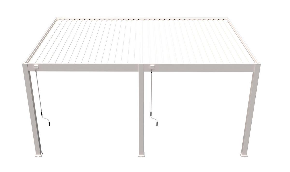 PERGOLA DELUXE 3,6X5,3M WEISS - Weiss, Basics, Metall (530/255/360cm) - Gardenson