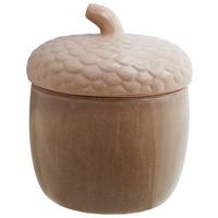 Dekodose Acorn Braun/Beige Ø ca. 13,2cm - Beige/Braun, Konventionell, Keramik (13,2/15,4cm) - Modern Living