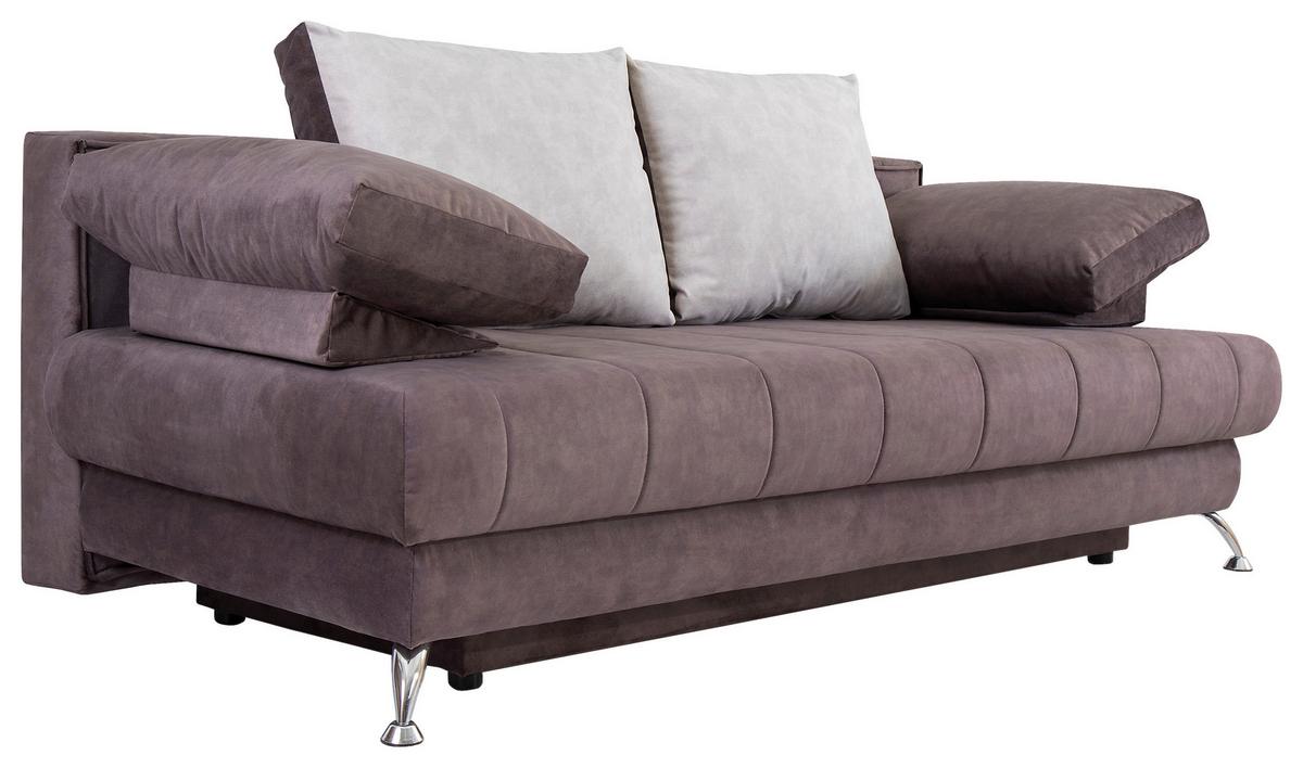 Zofa S Posteljno Funkcijo Sevilla, Rjava / Bež - srebrne barve/bež, Moderno, tekstil/les (200/100/75cm) - Mömax