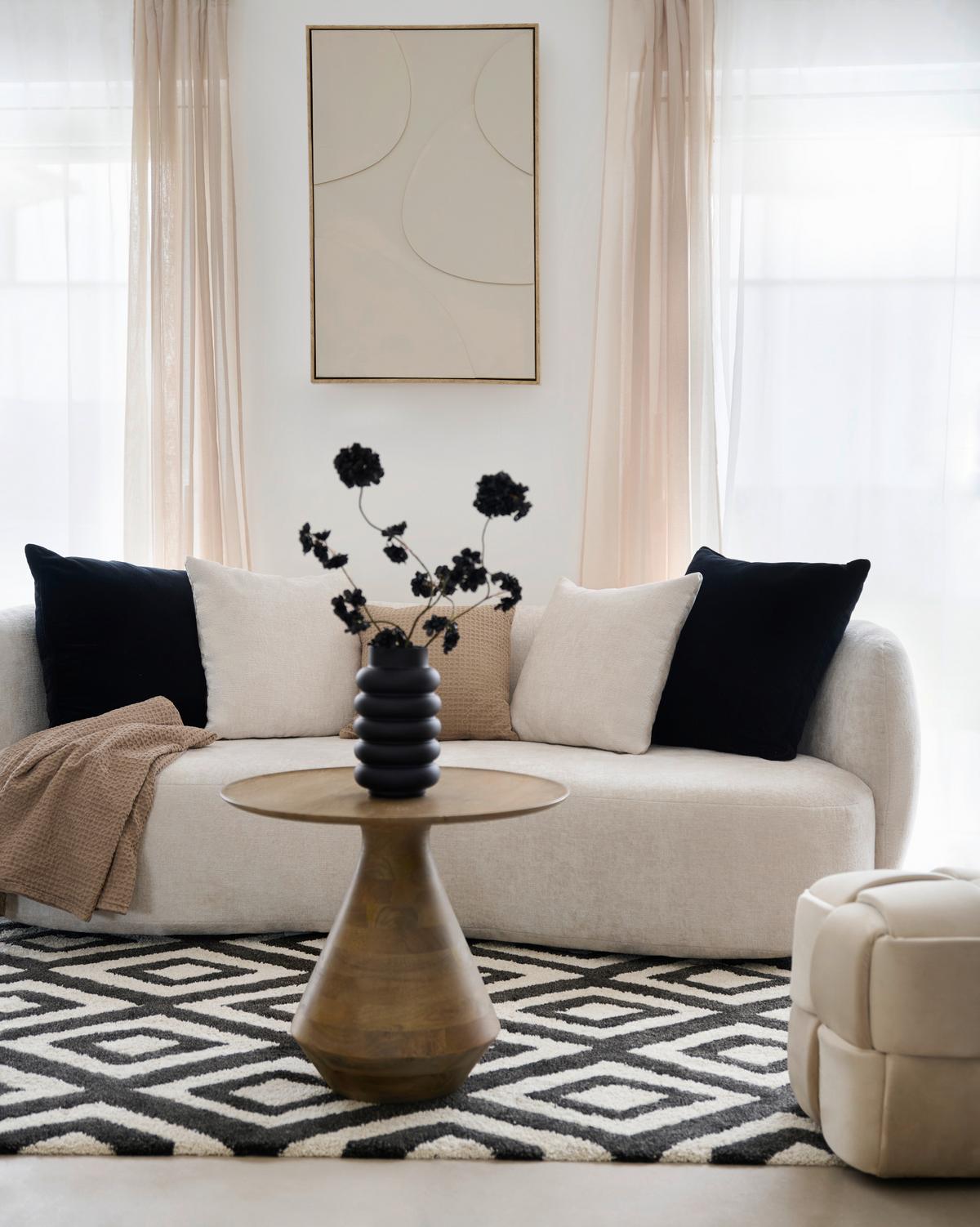 Beistelltisch Laya aus Mangoholz - Grau, ROMANTIK / LANDHAUS, Holz (58/52/58cm) - Zandiara