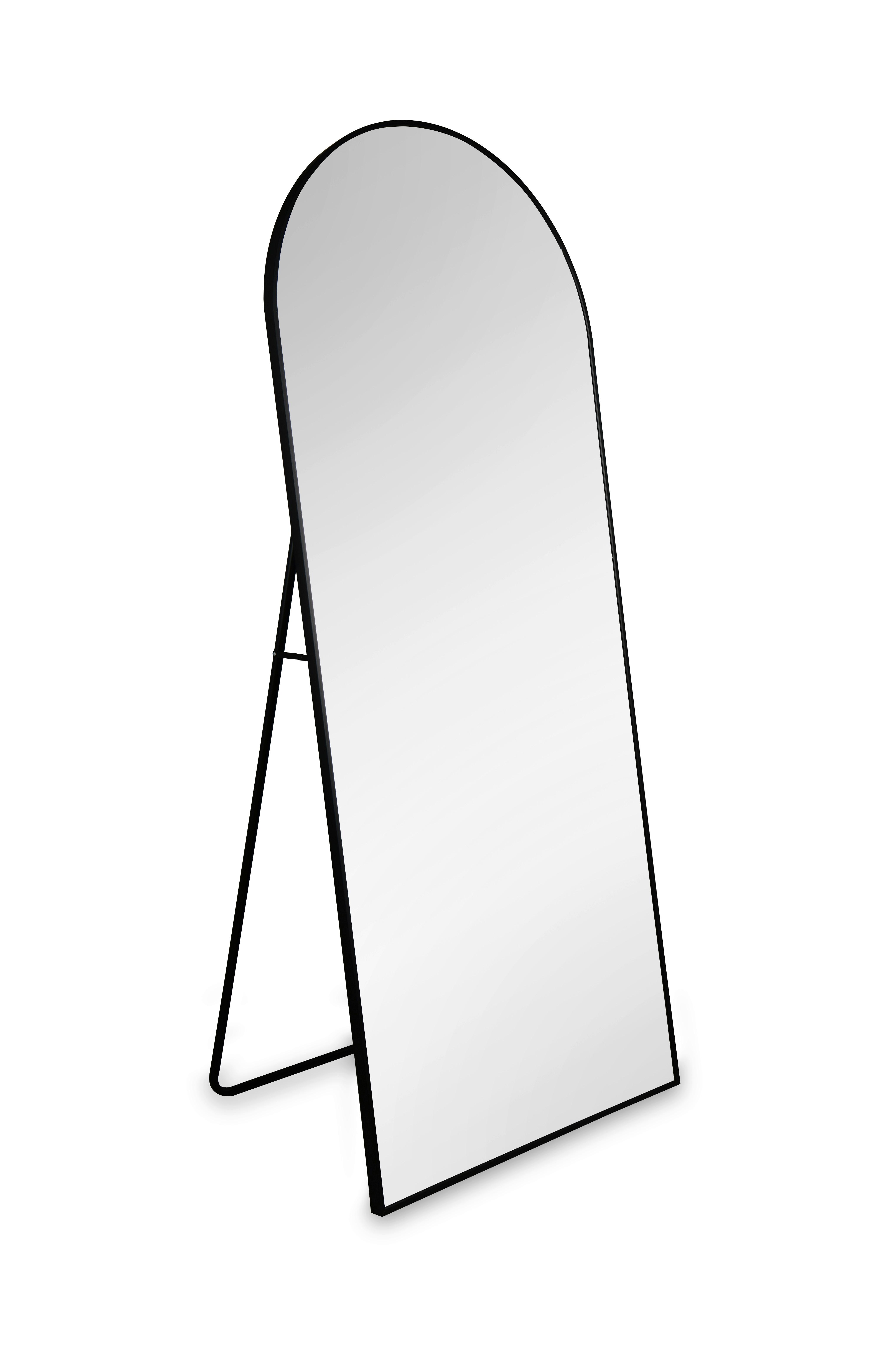 Standspiegel Britt Schwarz - Schwarz, MODERN, Glas/Metall (70/170cm) - Mömax