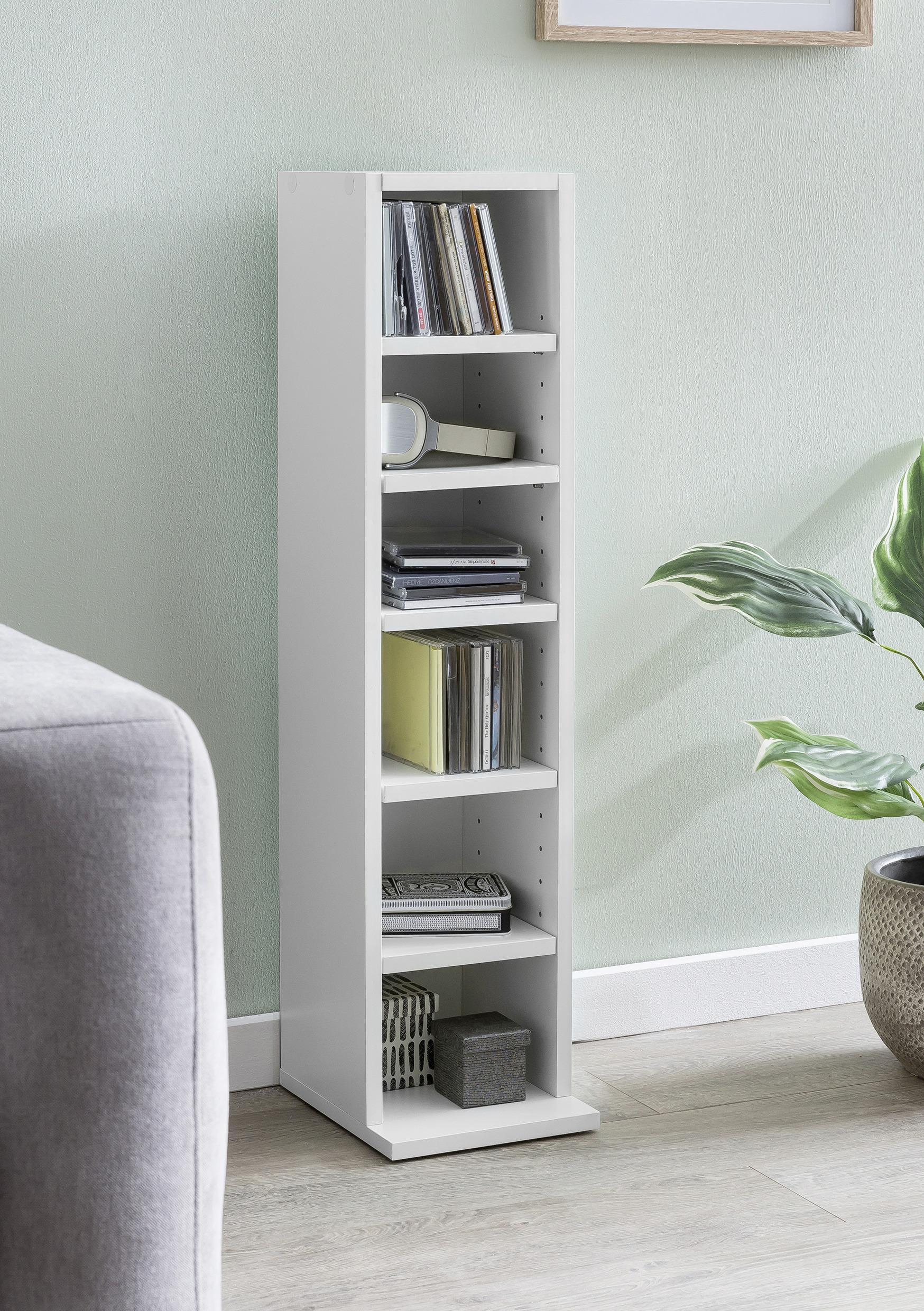 Regal ca. 21x91x20 cm Weiß - Weiß, KONVENTIONELL, Holzwerkstoff (21/91/20cm) - MID.YOU