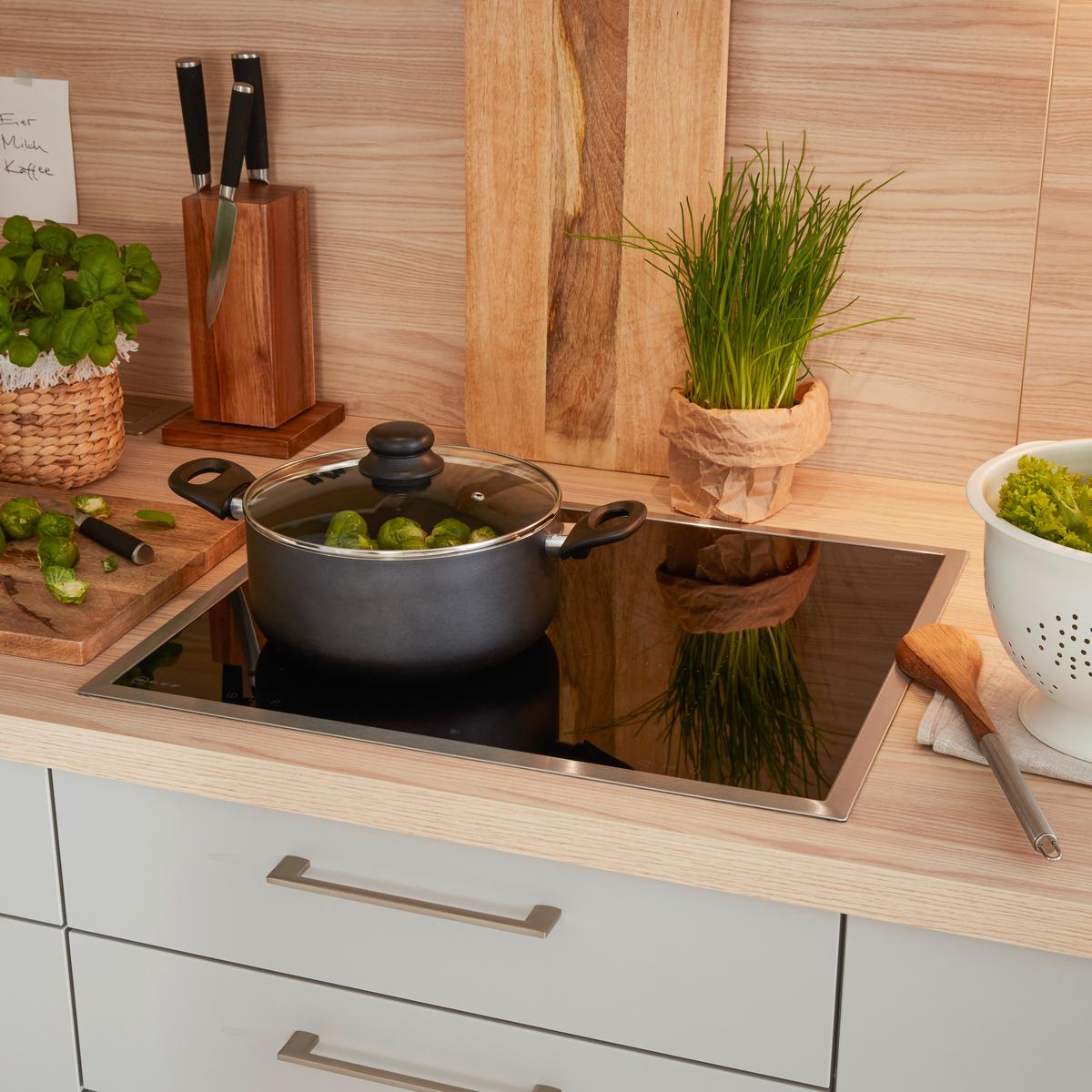 Eckküche Manhattan Uni - Platinfarben/Eschefarben, MODERN, Holzwerkstoff (230/295cm) - Nolte Küchen