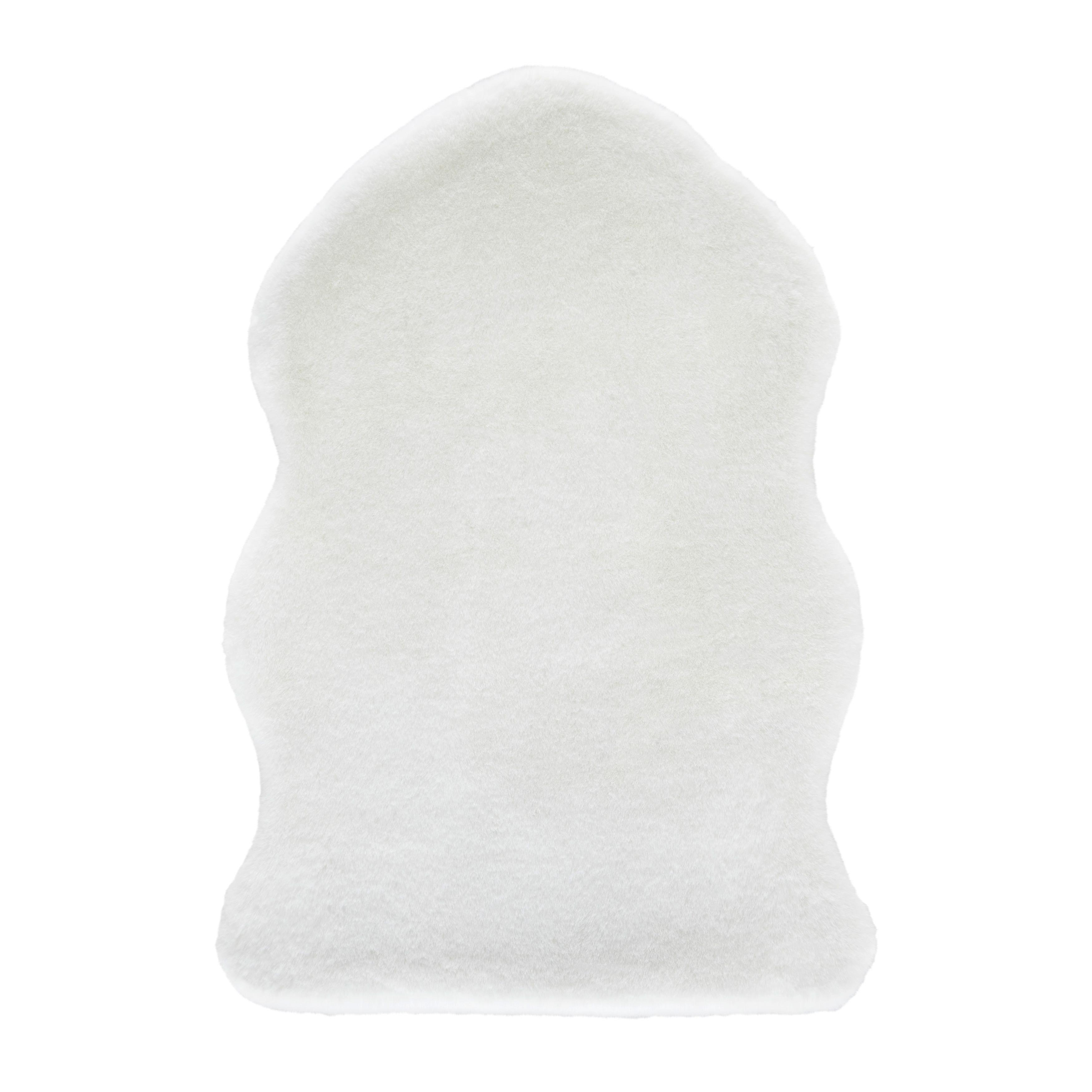 Schaffell Dacia in Weiß - Weiß, MODERN, Textil (90/60cm) - Bessagi Home