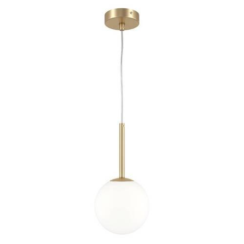 Pendelleuchte Basic Form Goldfarben max. 40 Watt - Goldfarben/Weiß, Trend, Glas/Metall (15/180cm) - MAYTONI