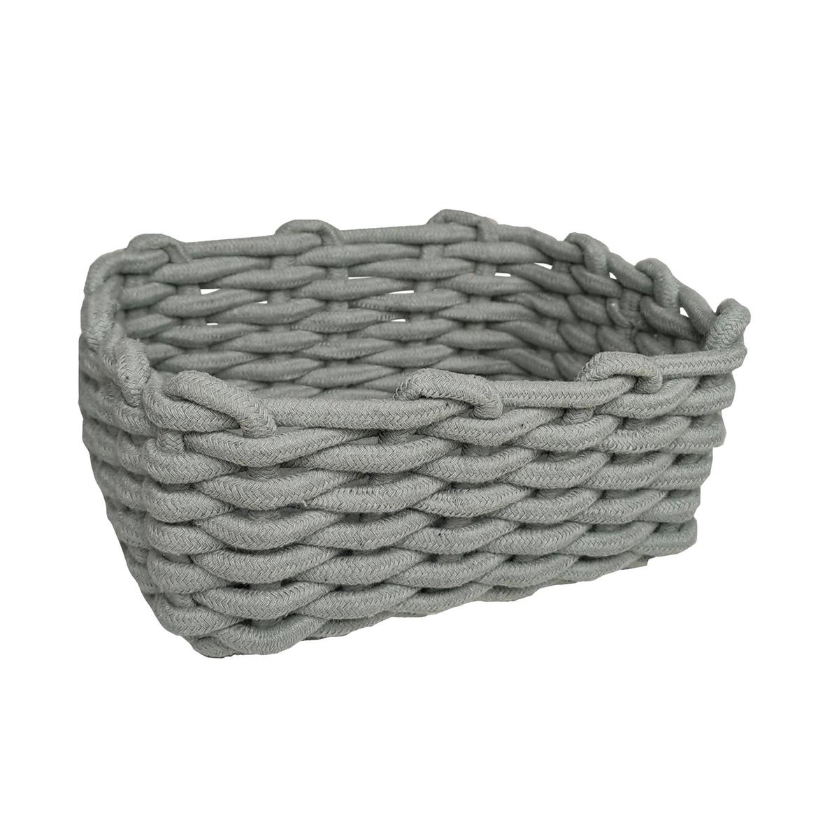 Kosár Larry - L - zsályazöld, Konventionell, műanyag/textil (25/13/19cm) - Mömax