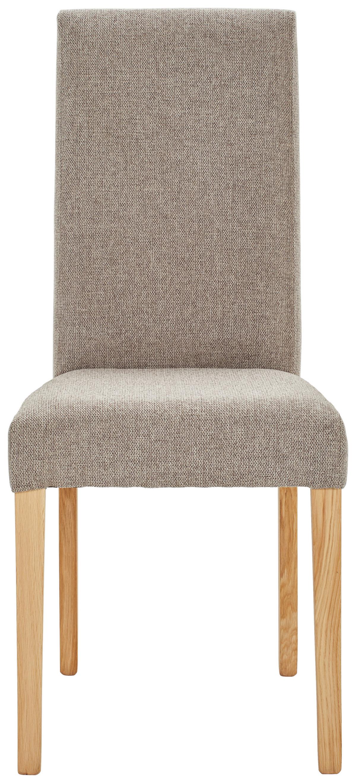 KRZESŁO PROMO - kolor dębowy/taupe, Lifestyle, drewno/tkanina (42/95/57cm) - Carryhome