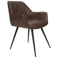 Set Stolov Cose, Rjavosiva, 2 Kos - rjavosiva/črna, Konvencionalno, kovina/tekstil (62/83/60cm) - MID.YOU