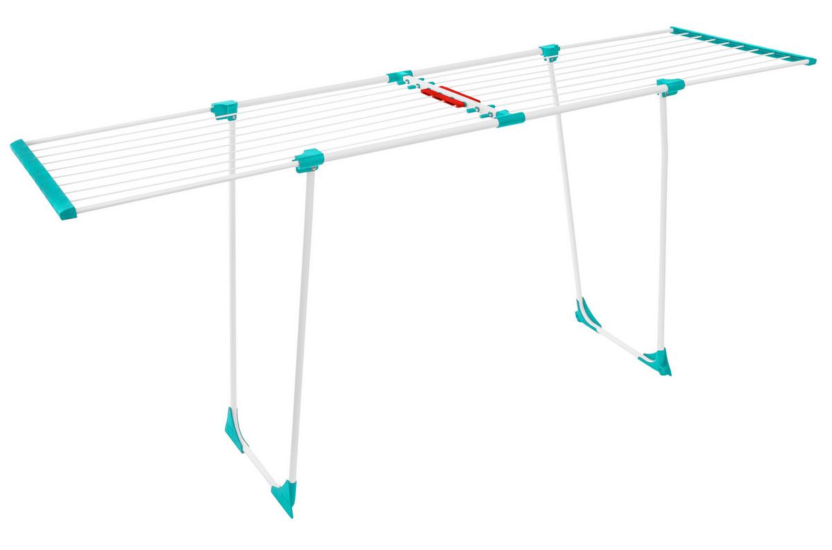 Ruhaszárító Állvány Fleximo - sötétkék/mentazöld, Konventionell, műanyag/fém (55/90/201cm) - Premium Living