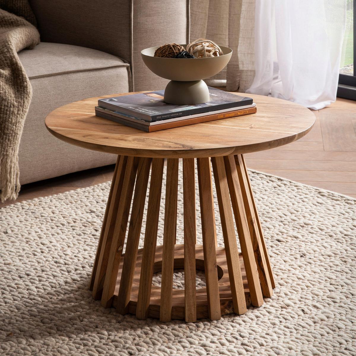 Klubska Miza Akazie, Pravi Les - barve akacije, Design, les (60/40cm) - Livetastic