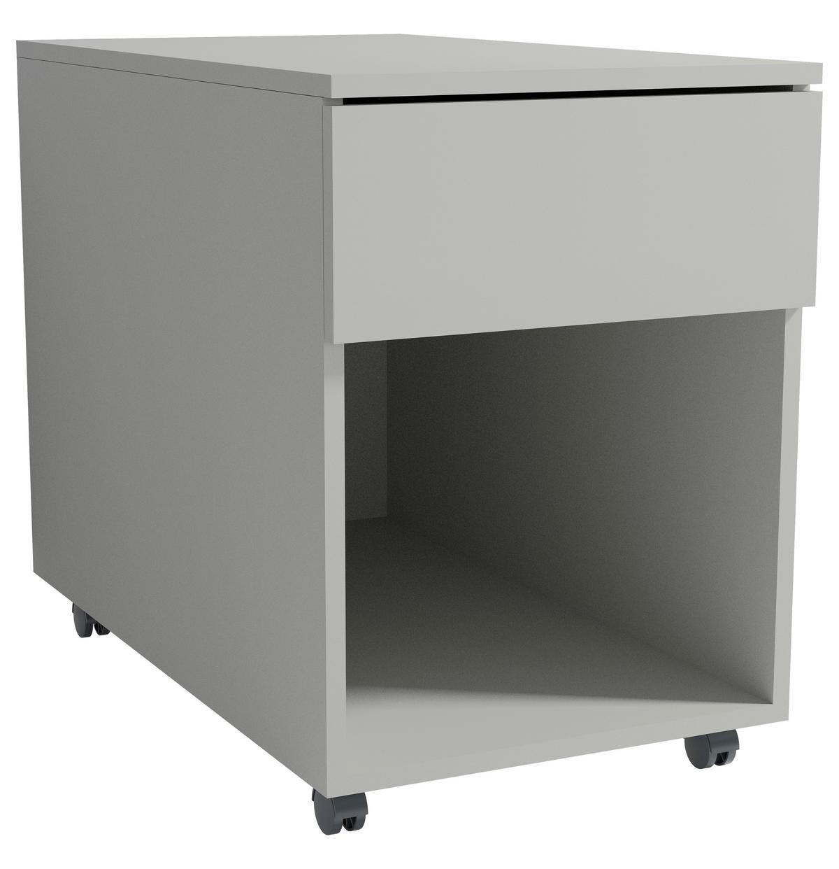 ROLLCONTAINER DALOSA 70 1-SB - Grau, Design, Holzwerkstoff/Kunststoff (39/55/70cm) - MID.YOU