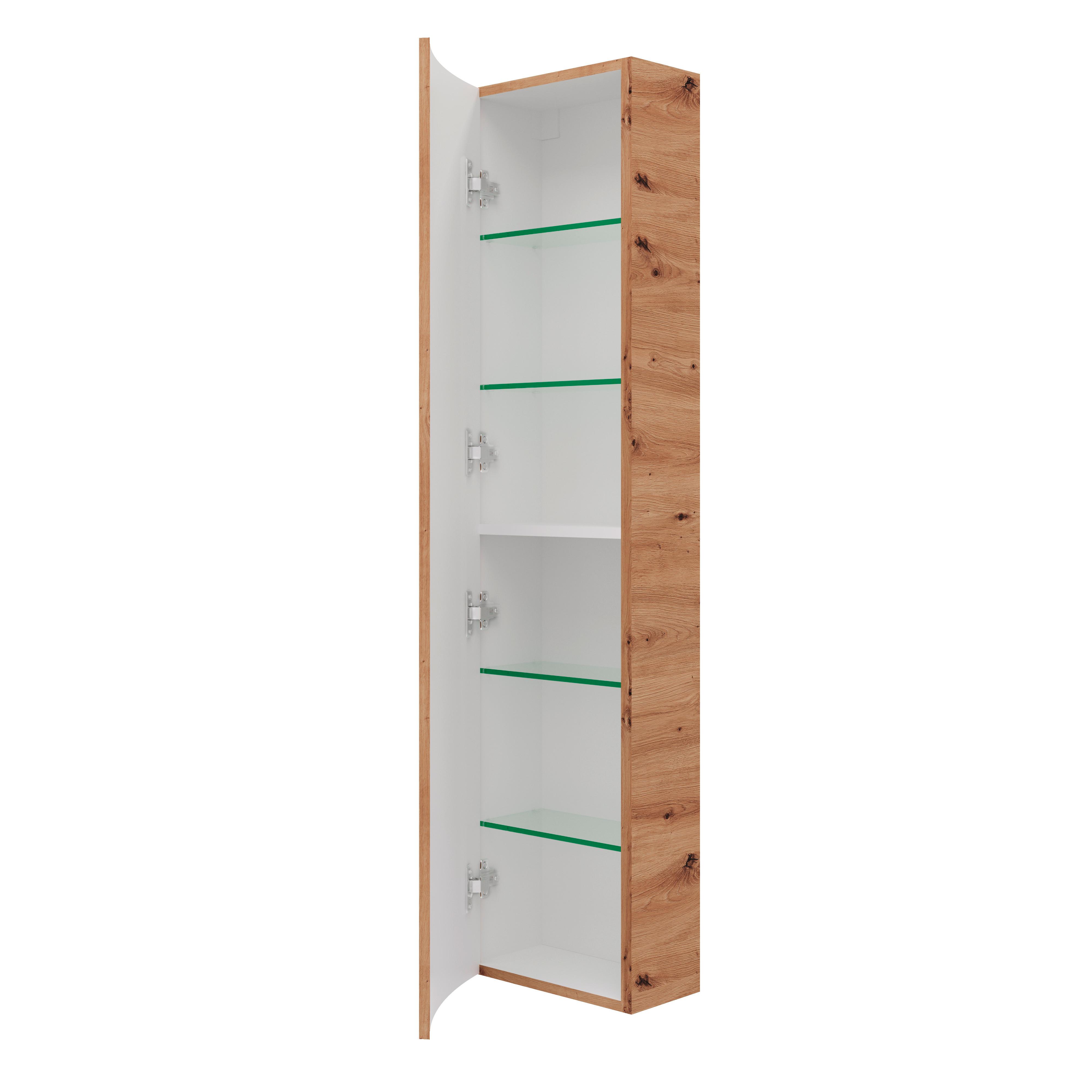 Dulap înalt Armonia - stejar Artisan, Modern, material pe bază de lemn (33/140/16cm)