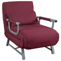 Fotelj S Funkcijo Ležišča Kolino, Rdeča - rdeča/siva, Moderno, kovina/tekstil (64/95/78cm) - MID.YOU