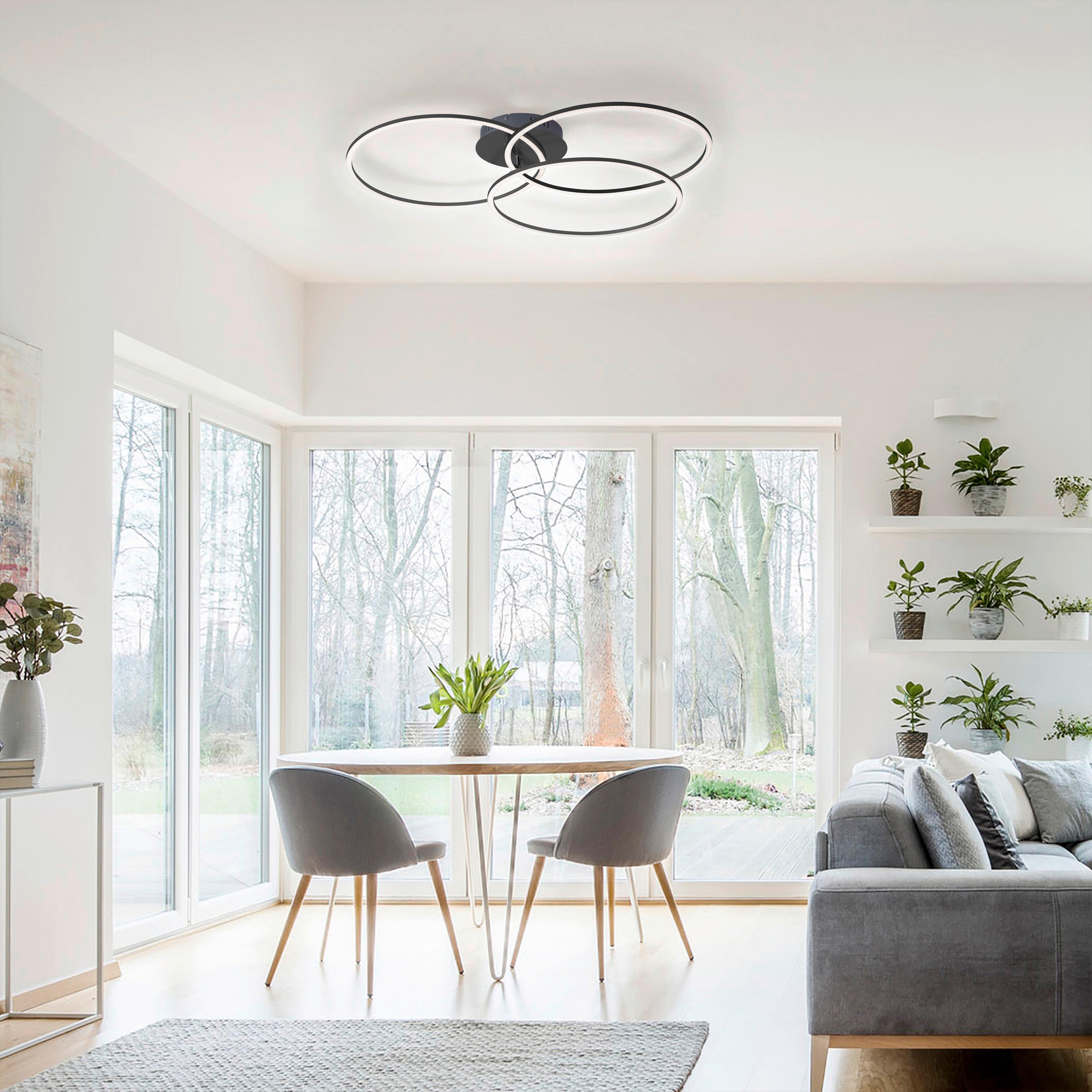 LAMPA SUFITOWA LED 14539-18 IVANKA - czarny, Design, tworzywo sztuczne/metal (79/76/9cm)