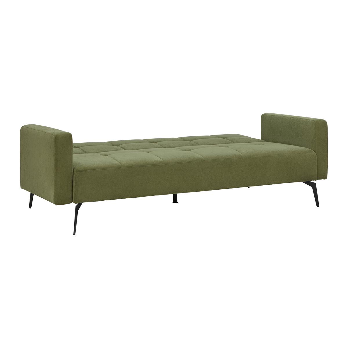 Schlafsofa Lando Grün - Schwarz/Grün, Modern, Holz/Kunststoff (224/87/100cm) - Mömax