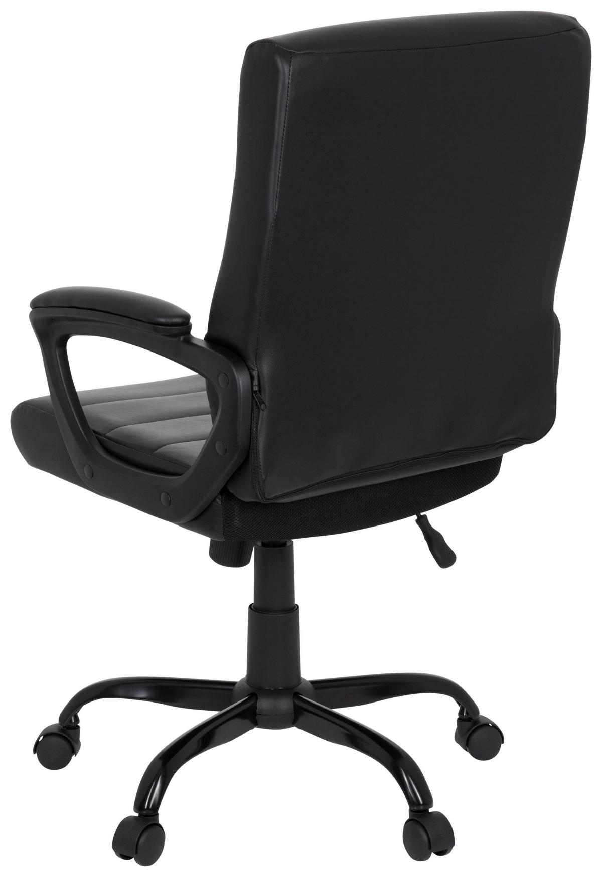 Pisarniški Stol Ergosmooth Big, Črna - črna, Moderno, umetna masa/tekstil (61/102/52cm) - MID.YOU