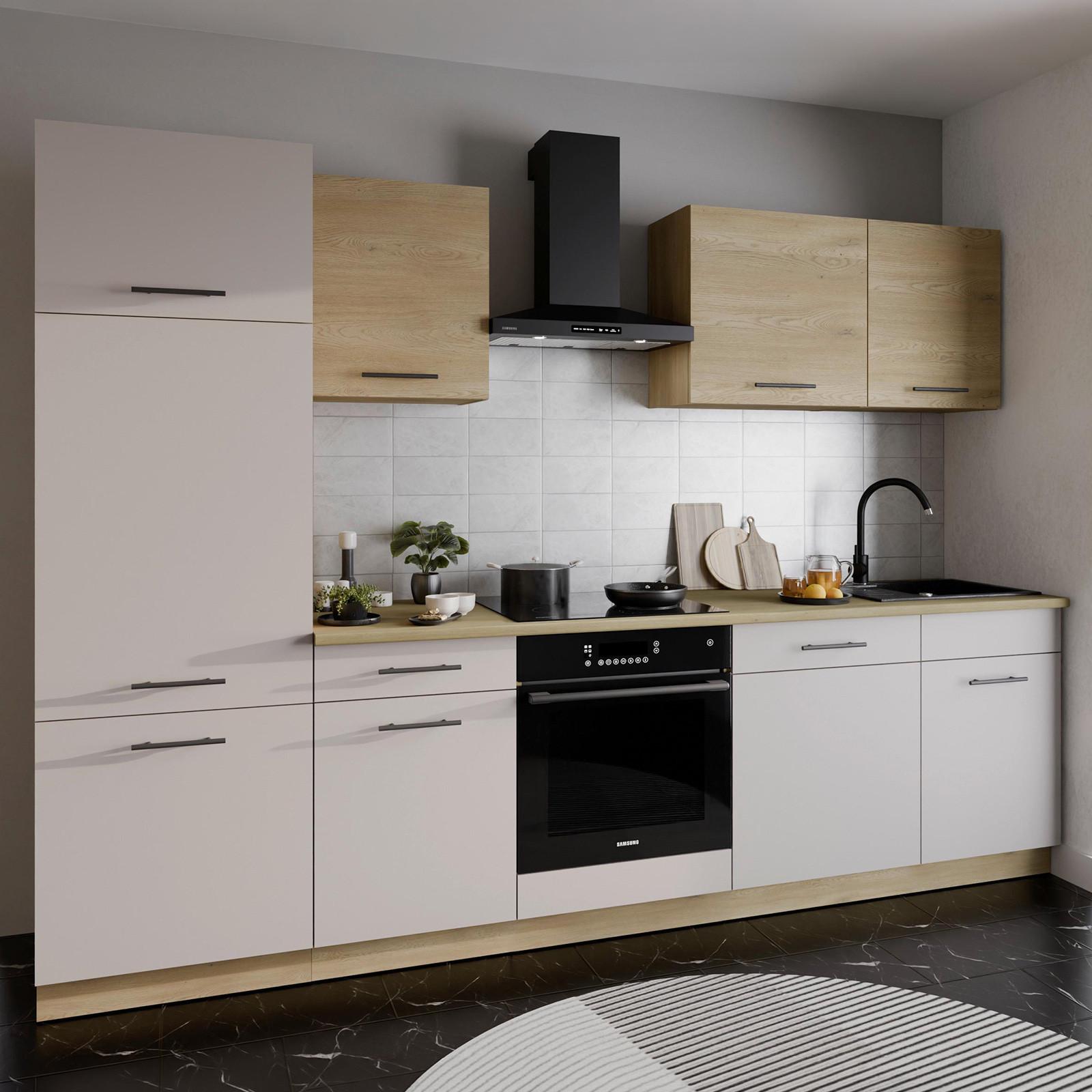 Kuhinjski Blok Brez Aparatov Max Ii, 280cm - kašmir/črna, Basics, umetna masa/leseni material (280/200/60cm) - P & B