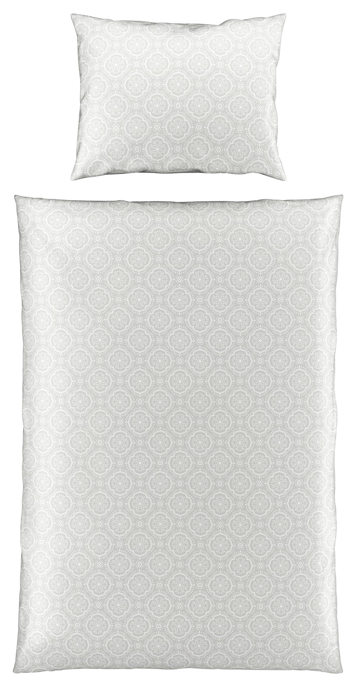 Ágyneműhuzat-garnitúra Pamutszatén Ethno - világosszürke, Lifestyle, textil (140/200cm) - Mömax