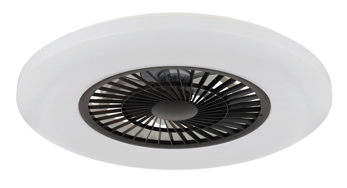 DECKENVENTILATOR 03649S - Weiss/Schwarz, Konventionell, Kunststoff (59,5/15,4cm) - Globo
