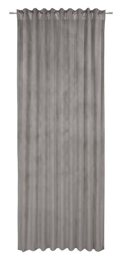 Készfüggöny Bianca - világosszürke, Konventionell, textil (140/245cm) - Modern Living