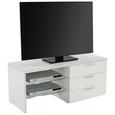 Mizica Za Hi-fi Naprave Merlin Ii - aluminij/bela, Moderno, kovina/leseni material (118,4/47/39,6cm) - Mömax modern living Mizica Za Hi-fi Naprave Merlin Ii - aluminij/bela, Moderno, kovina/leseni material (118,4/47/39,6cm) - Mömax modern living