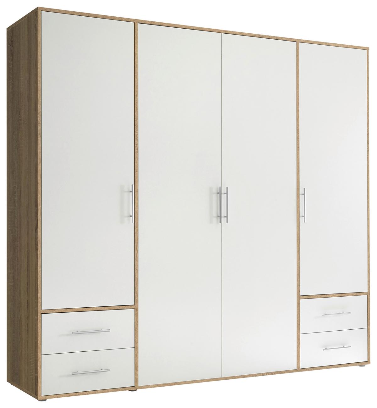 Ormar S Klasičnim Vratima Valencia - bijela/boje aluminija, Moderno, drvni materijal/plastika (206/195/60cm) - MID.YOU