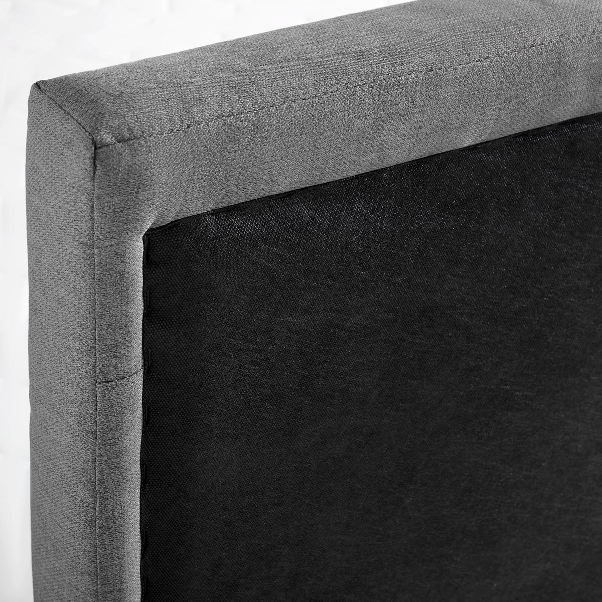 Boxbett Florinda ca. 180x200 cm Grau mit Topper - Schwarz/Grau, Modern, Holz/Kunststoff (180/200cm) - Bessagi Home