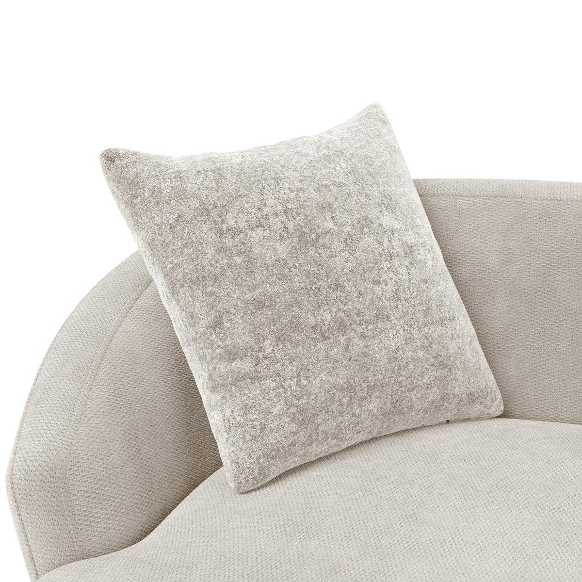 Megasofa Casoria Grauweiß inkl. 2 Zierkissen - Bordeaux/Grauweiß, MODERN, Kunststoff/Textil (260/76/115cm) - Mömax