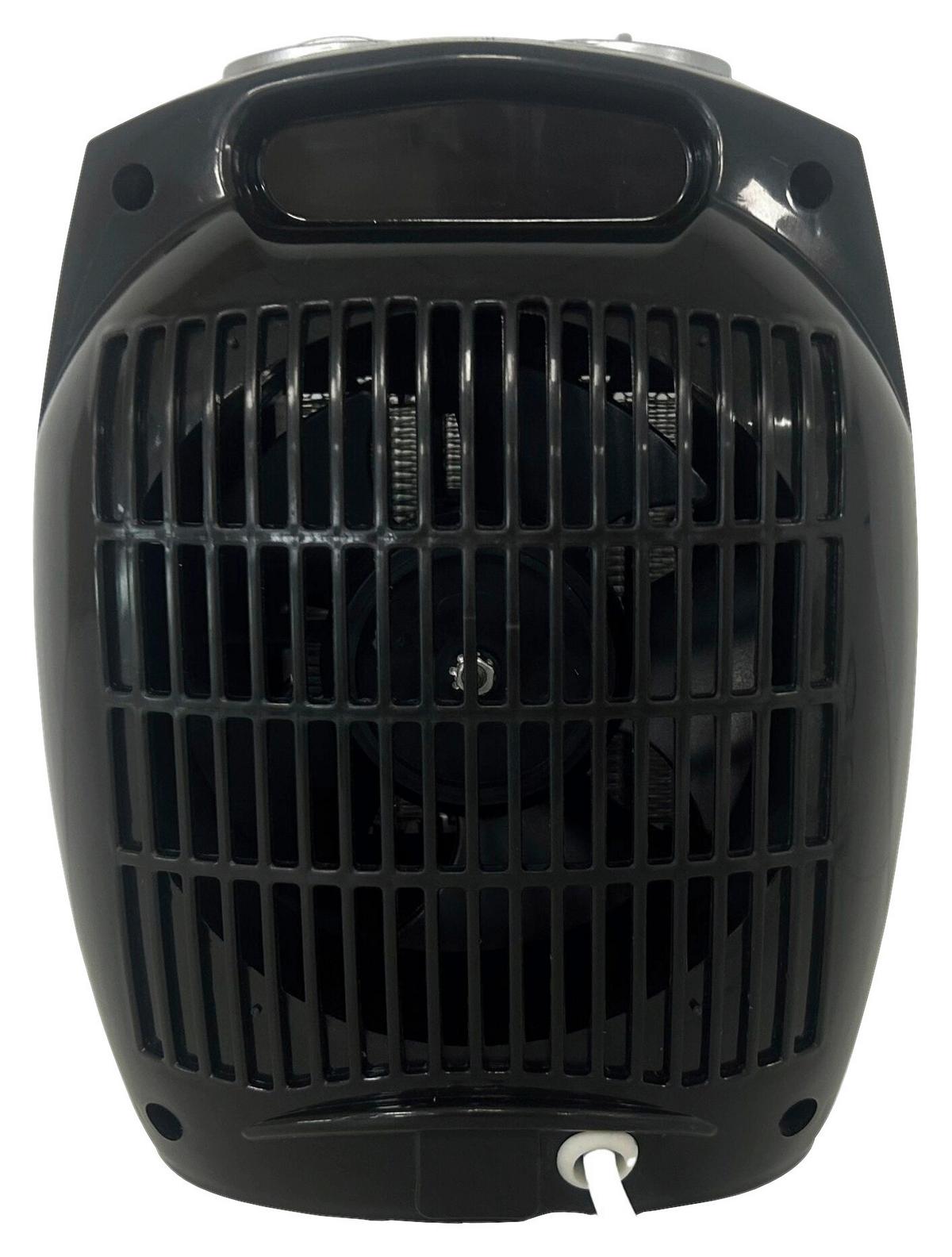 Heizstrahler Totm in Grau/Schwarz max. 750/1500W - Schwarz/Grau, KONVENTIONELL, Kunststoff (18/13,5/23,5cm) - Insido