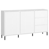 Komoda Avenale, Bela - črna/bela, Trend, kovina/leseni material (157,8/91,6/40cm)