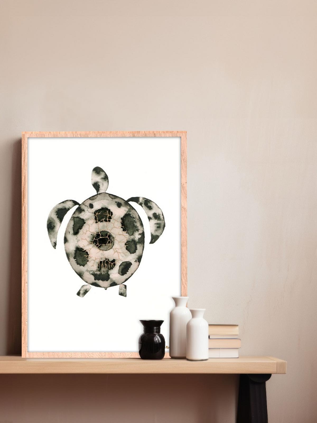 BILD STL-DE-ROUW-007-50X70-FRX-FRBL - Hellbraun/Weiss, Basics, Holz/Kunststoff (50/70/10cm)