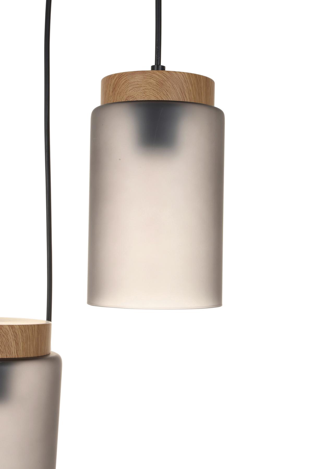 LAMPA WISZĄCA MAJA - czarny/szary, Trend, metal/szkło (67/12/120cm) - Novel