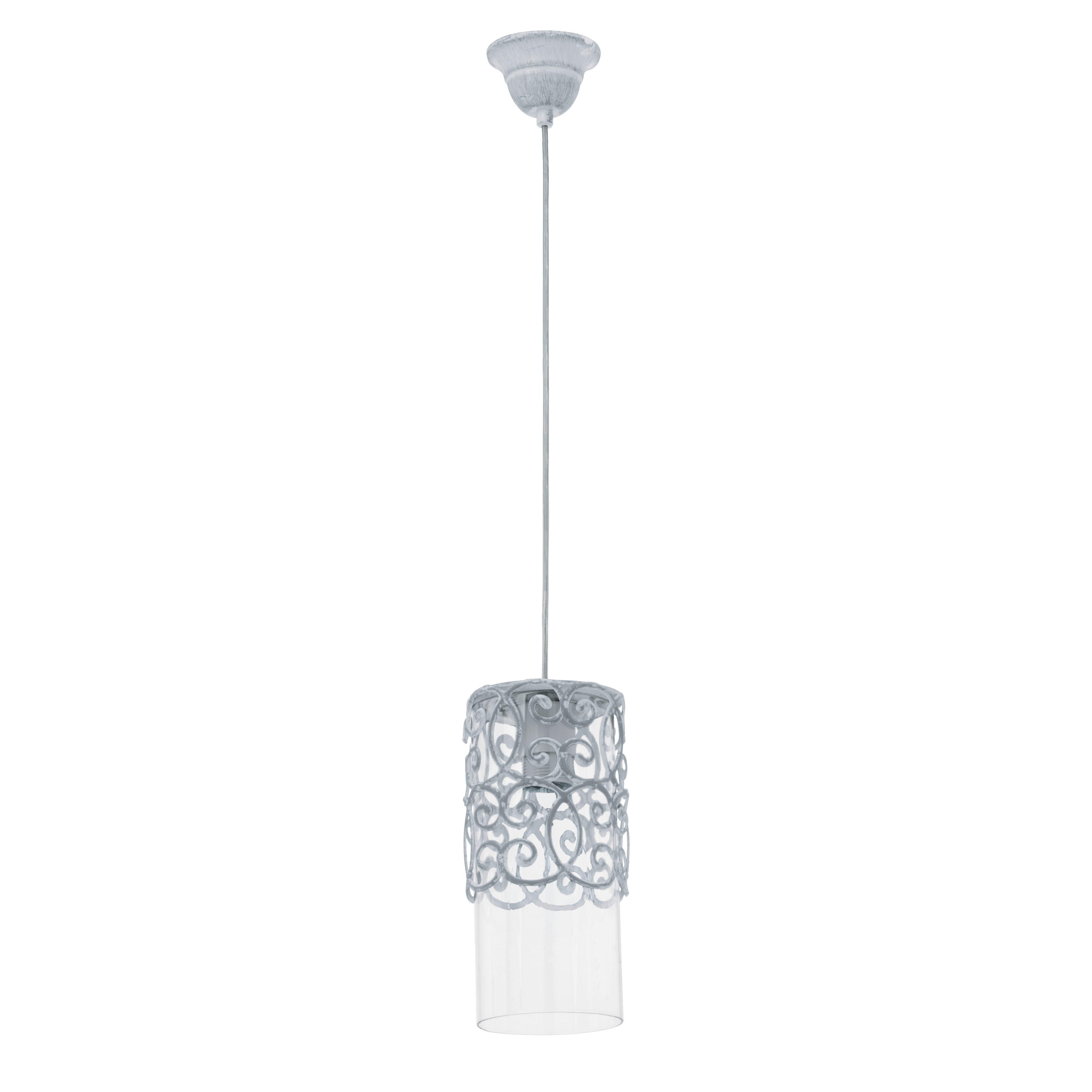 Hängeleuchte 49202*vintage - Blau/Grau, Basics, Glas/Metall (12,5/110cm) - Eglo