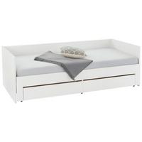 Raztegljiva Postelja Jan, Bela, 90-180x200 - bela, Konvencionalno, les (98-184,4/67/204,4cm)