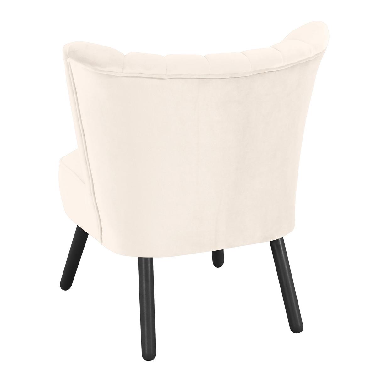 SESSEL ALESSANDRO - Creme/Schwarz, Design, Holz/Textil (70/80/66cm) - Max Winzer