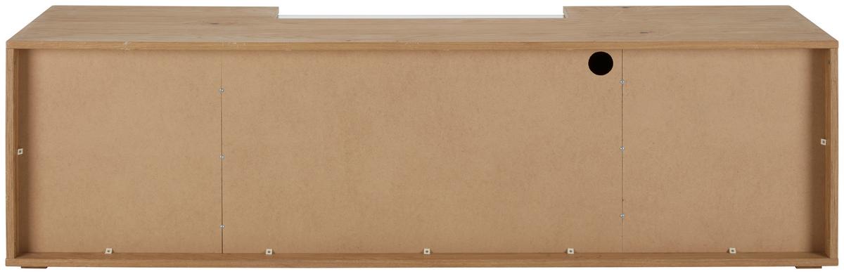 TV-Element in Wildeiche - Wildeiche/Schwarz, Modern, Glas/Holz (195/56/50cm) - Premium Living