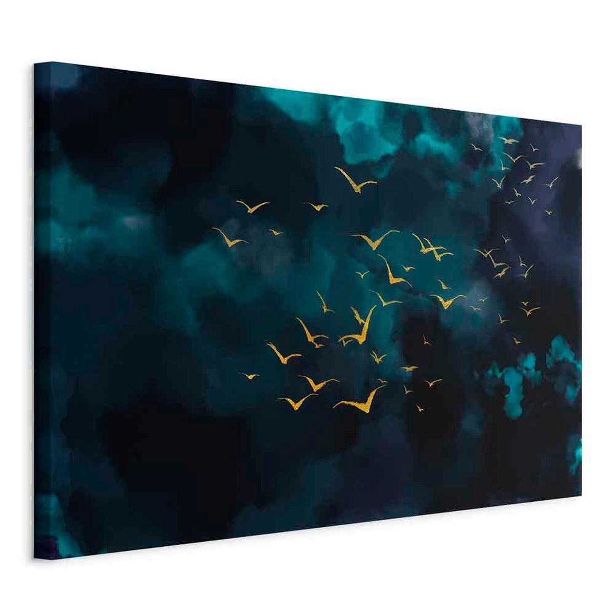 Slika Na Platnu Sky Before The Storm - črna/opal, Basics, tekstil/les (90/60/1.2cm) - artgeist