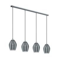 LAMPA WISZĄCA 39566* ESTANYS - czarny/przezroczysty, Design, metal/szkło (113/18,5/150cm) - Eglo