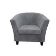 Fotelj Enya - črna/siva, Moderno, tekstil/les (77/70/68cm) - MODERN LIVING