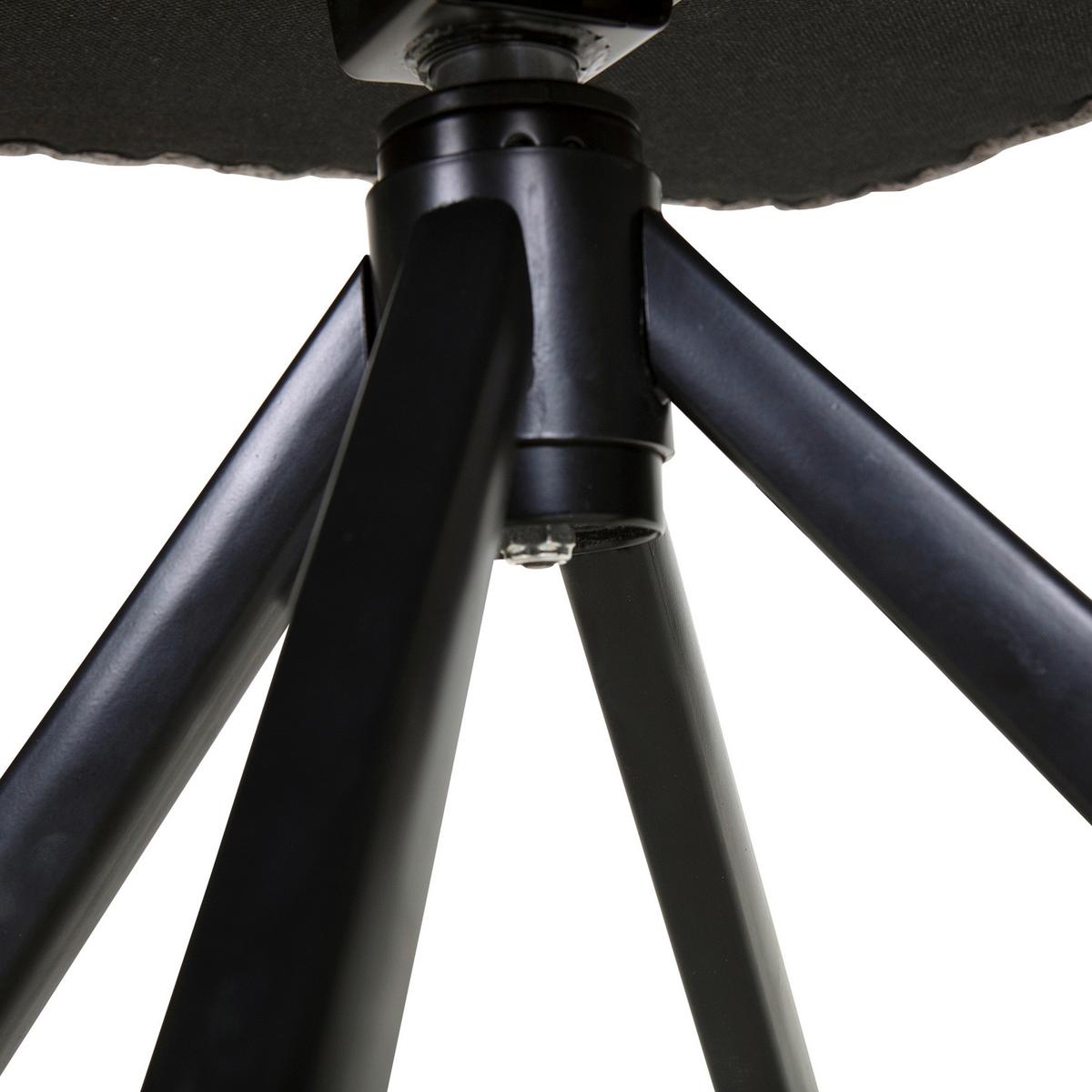 KRZESŁO BELISA - ciemnoszary/czarny, Design, metal/tkanina (62/80/56cm) - Moderano