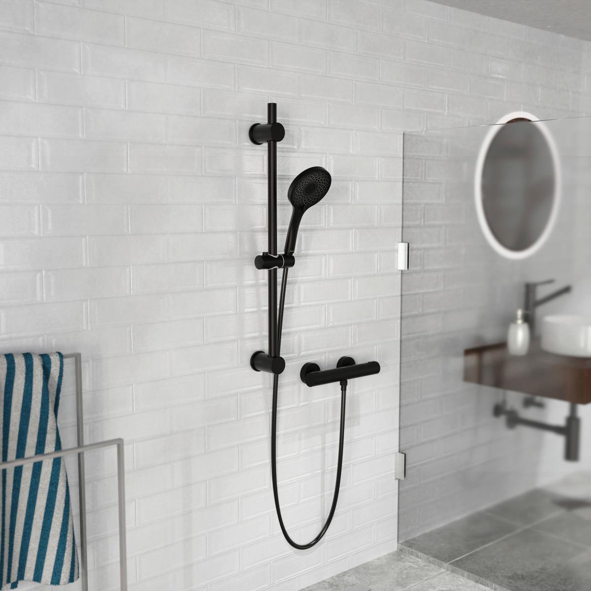 Brauseset Raven Schwarz - Schwarz, MODERN, Metall (3/70/13cm) - Mömax