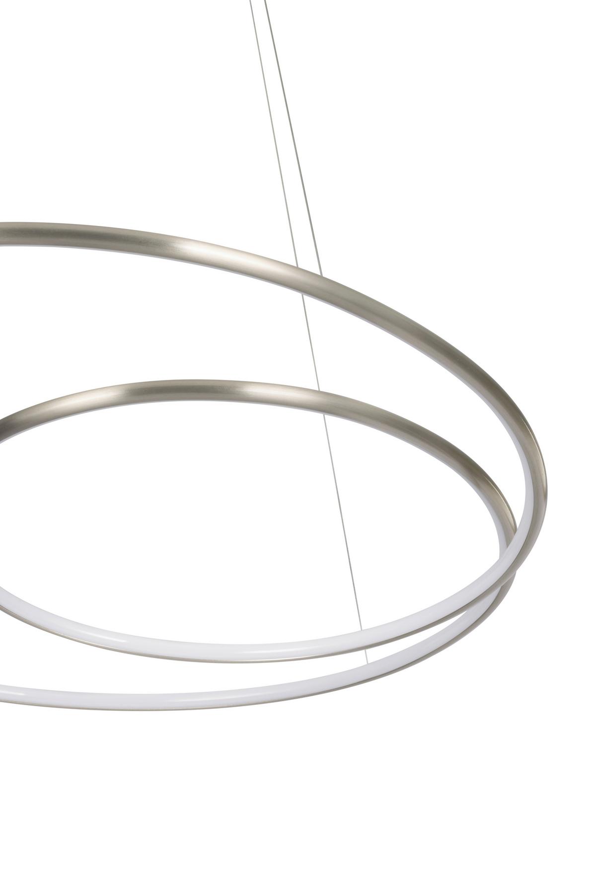 LAMPA WISZĄCA LED BIRMINGHAM *SBN* - kolor niklowy, Lifestyle, tworzywo sztuczne/metal (67/150cm) - Novel