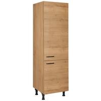 Geräteumbauschrank Structura Eiche - Eichefarben/Schwarz, MODERN, Holzwerkstoff/Metall (60/216,6/58cm) - Nobilia