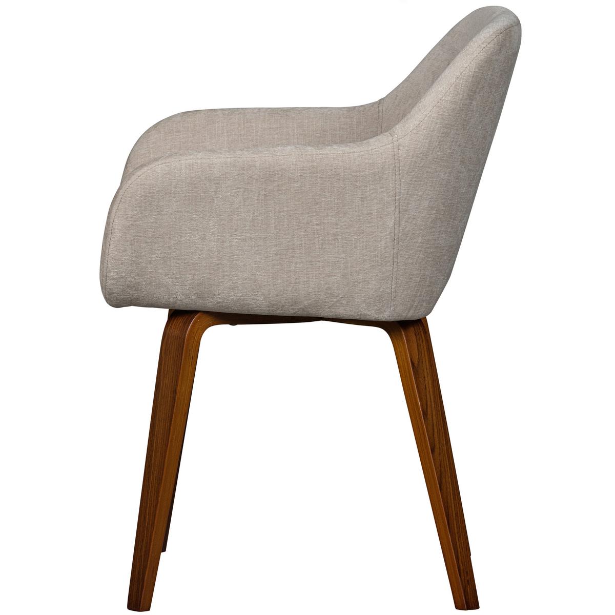 Armlehnstuhl-Set Base Sandfarben B: 58cm - Sandfarben/Braun, MODERN, Textil/Metall (58/80/58cm) - Livetastic