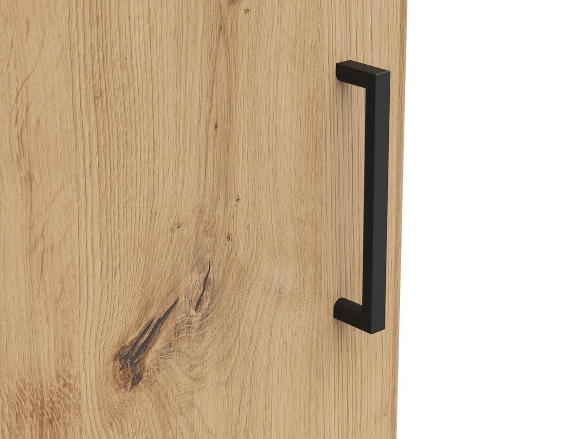 Eckkommode Multistauraum Eiche Artisan - Anthrazit/Schwarz, Modern, Holzwerkstoff/Kunststoff (71,5/83/71,5cm) - Premium Living